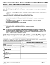 Form PAS-ISO Request for Self-directed Skilled Services - Nevada, Page 2