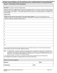 Form PAS-ISO Request for Self-directed Skilled Services - Nevada, Page 4