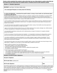 Form PAS-ISO Request for Self-directed Skilled Services - Nevada, Page 5