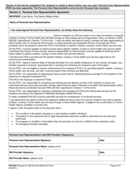 Form PAS-ISO Request for Self-directed Skilled Services - Nevada, Page 6