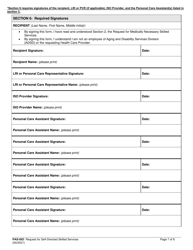 Form PAS-ISO Request for Self-directed Skilled Services - Nevada, Page 7