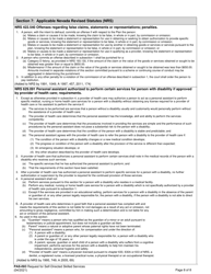 Form PAS-ISO Request for Self-directed Skilled Services - Nevada, Page 8