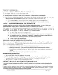 Instructions for Form PAS-ISO Request for Self-directed Skilled Services - Nevada, Page 2