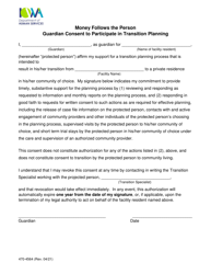 Document preview: Form 470-4564 Guardian Consent to Participate in Transition Planning - Money Follows the Person - Iowa
