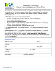 Document preview: Form 470-5198 Medically Exempt Attestation and Referral Form - Iowa