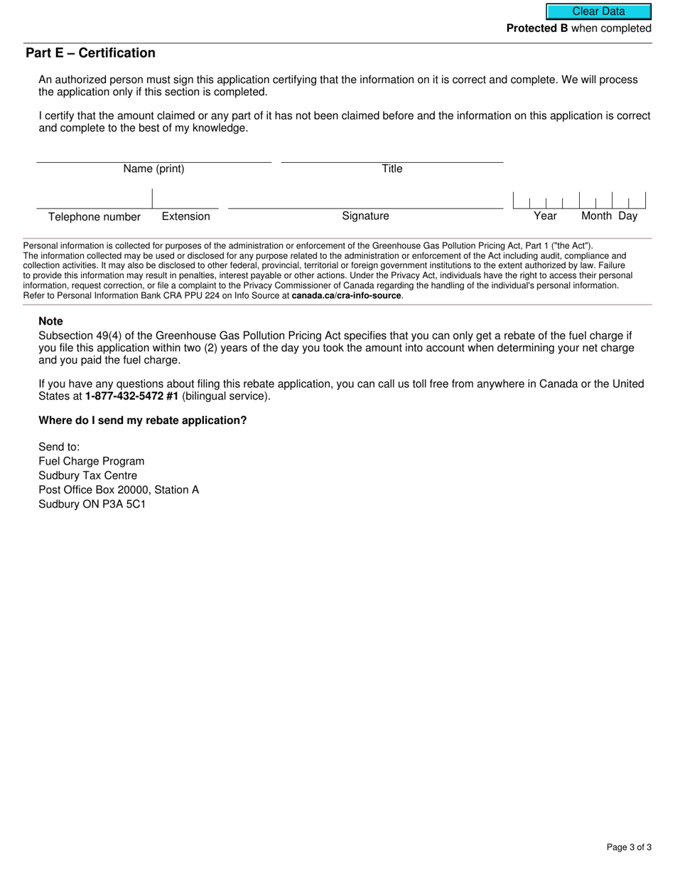 Form B403 Rebate for Fuel Charge Paid in Error - Canada, Page 3