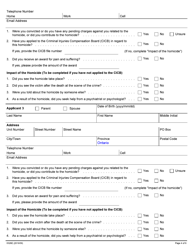 Form 0326E Application for Financial Assistance for Families of Homicide Victims - Ontario, Canada, Page 4