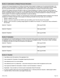 Form 0326E Application for Financial Assistance for Families of Homicide Victims - Ontario, Canada, Page 6