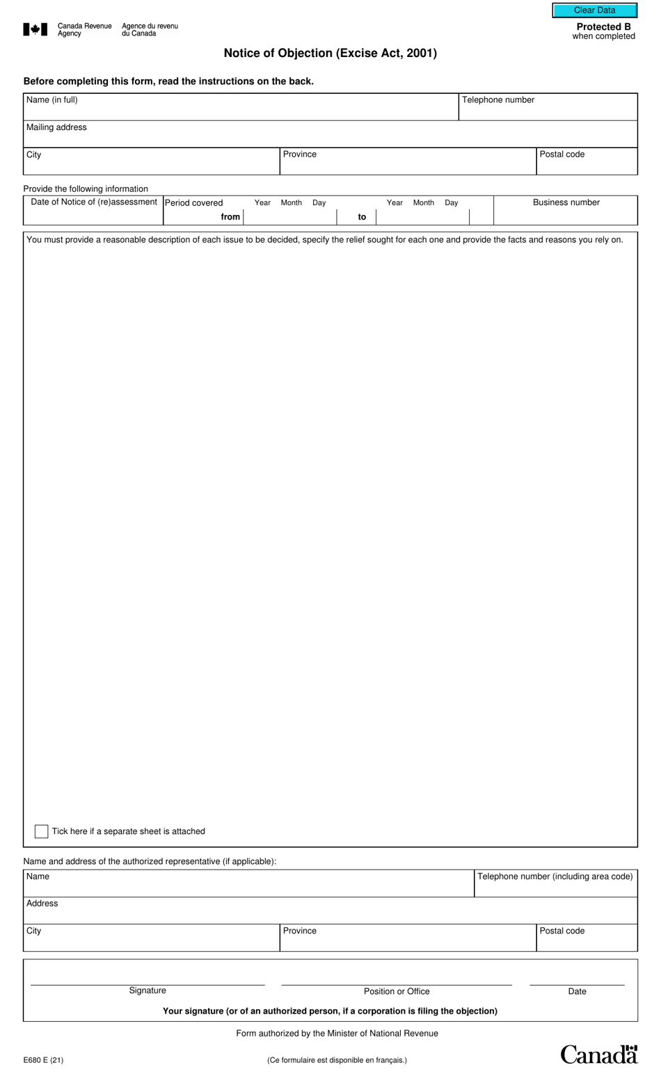 Form E680 - Fill Out, Sign Online and Download Fillable PDF, Canada ...