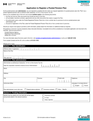 Document preview: Form RC364-CA Application to Register a Pooled Pension Plan - Canada