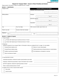 Form RC4288 &quot;Request for Taxpayer Relief - Cancel or Waive Penalties and Interest&quot; - Canada, Page 2