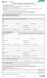 Form T2214 Application for Registration as a Deferred Profit Sharing Plan - Canada
