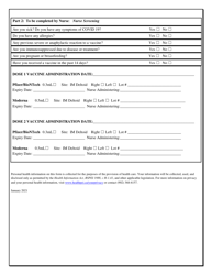 Covid Immunization Clinic Registration Form - Prince Edward Island, Canada, Page 2