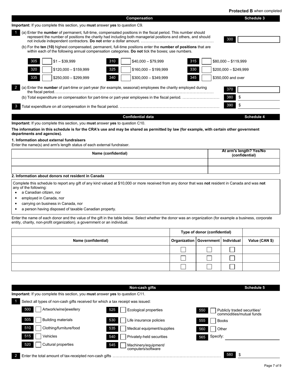 Form T3010 Download Fillable PDF or Fill Online Registered Charity ...