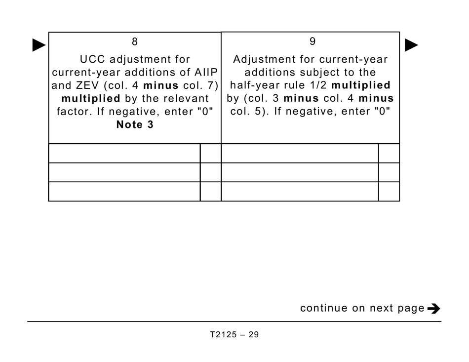 Form T2125 Statement of Business or Professional Activities (Large Print) - Canada, Page 29