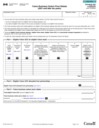 Form T2 Schedule 444 Yukon Business Carbon Price Rebate (2021 and Later Tax Years) - Canada