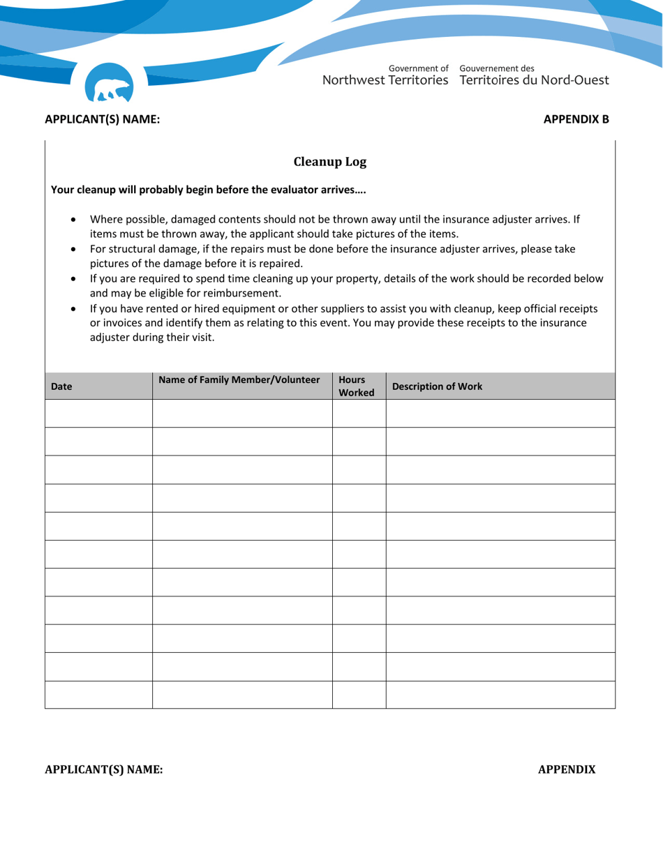 Private Sector Application for Disaster Financial Assistance (Dfa) - Northwest Territories, Canada, Page 6