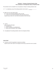 Form 12 (PFA720) Application About a Protection Order - British Columbia, Canada, Page 17