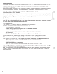 Form 12 (PFA720) Application About a Protection Order - British Columbia, Canada, Page 6