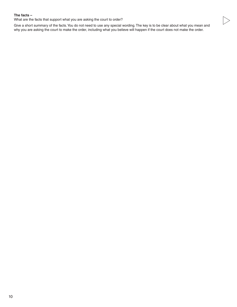 Form 11 (PFA718) Application for Case Management Order Without Notice or Attendance - British Columbia, Canada, Page 10