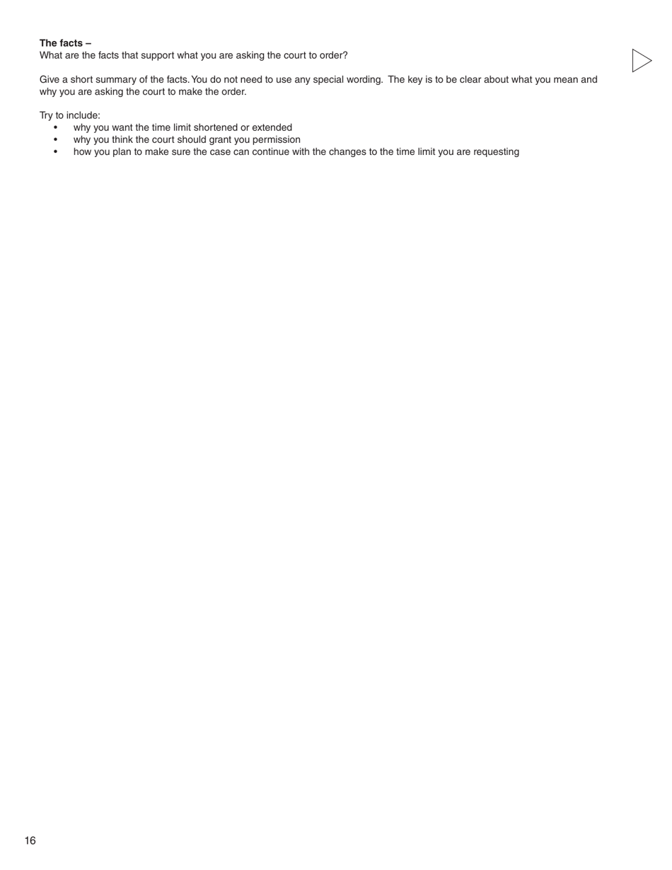 Form 11 (PFA718) Application for Case Management Order Without Notice or Attendance - British Columbia, Canada, Page 16