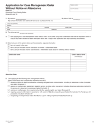 Form 11 (PFA718) Application for Case Management Order Without Notice or Attendance - British Columbia, Canada, Page 5