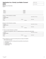 Form 17 (PFA723) Application for a Family Law Matter Consent Order - British Columbia, Canada, Page 5