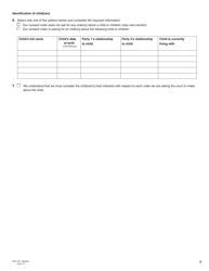 Form 17 (PFA723) Application for a Family Law Matter Consent Order - British Columbia, Canada, Page 9