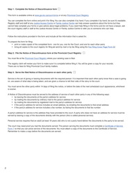 Form 50 (PFA767) Notice of Discontinuance - British Columbia, Canada, Page 2