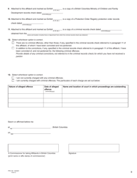 Form 5 (PFA733) Guardianship Affidavit - British Columbia, Canada, Page 9
