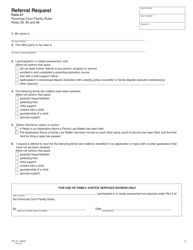 Document preview: Form 21 (PFA741) Referral Request - British Columbia, Canada