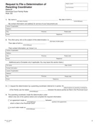 Form 27 (PFA744) Request to File a Determination of Parenting Coordinator - British Columbia, Canada, Page 4