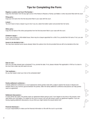 Form 22 (PFA735) Trial Readiness Statement - British Columbia, Canada, Page 3