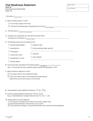 Form 22 (PFA735) Trial Readiness Statement - British Columbia, Canada, Page 4