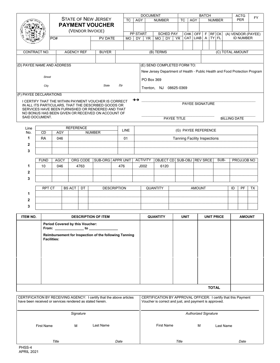 Form PHSS-4 Signature Page, Acknowledging Receipt of Grant Agreement for Special Health Projects - New Jersey, Page 2
