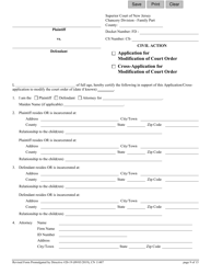 Form 11487 Application for Modification of Court Order/Cross-application for Modification of Court Order - New Jersey, Page 9