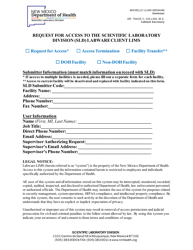 Document preview: Request for Access to the Scientific Laboratory Division (Sld) Labware Client Lims - New Mexico