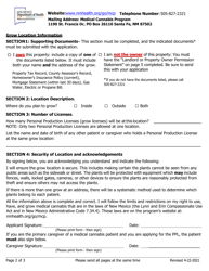 Application for a Personal Production License (Ppl) - New Mexico, Page 2