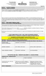 &quot;Non Diabetic Foot/Nail Care Application Form&quot; - New Brunswick, Canada (English/French), Page 2