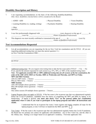 Application for Non-standard Test Accommodations (Nta) - New York, Page 2