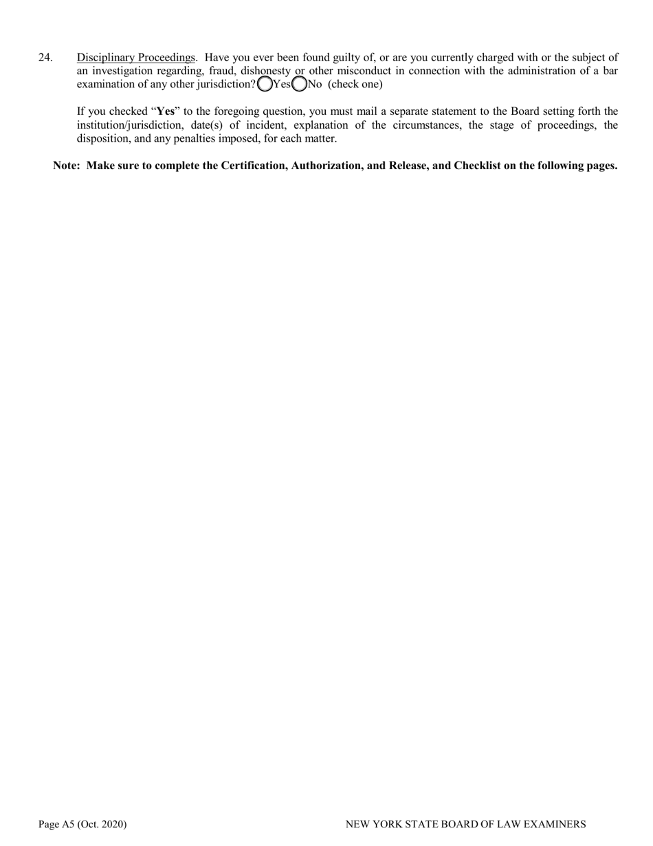 Application for Non-standard Test Accommodations (Nta) - New York, Page 5