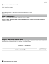 Forme F-0019 Volet 2 Fiche D&#039;appreciation Du Titulaire De L&#039;emploi - Soutien a L&#039;emploi En Recherche Et En Innovation - Quebec, Canada (French), Page 2