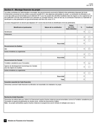 Forme F-0030 Volet 4 Formulaire De Demande - Soutien Au Financement D&#039;infrastructures De Recherche Et D&#039;innovation - Quebec, Canada (French), Page 11