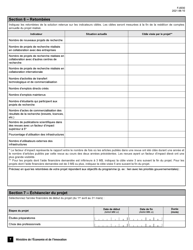 Forme F-0030 Volet 4 Formulaire De Demande - Soutien Au Financement D&#039;infrastructures De Recherche Et D&#039;innovation - Quebec, Canada (French), Page 7