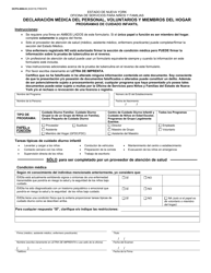 Document preview: Formulario OCFS-6004-S Declaracion Medica Del Personal, Voluntarios Y Miembros Del Hogar - New York (Spanish)
