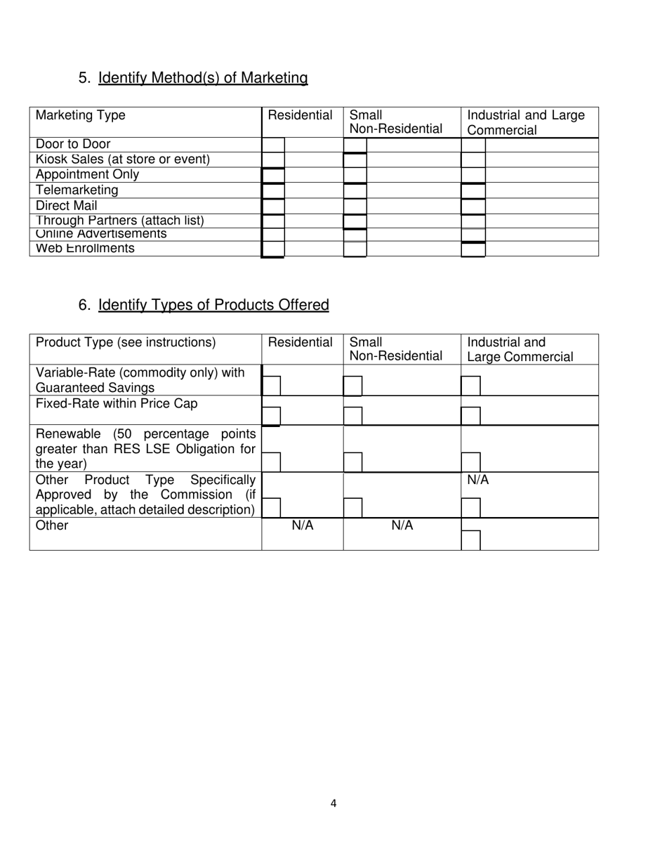Energy Services Company (Esco) Retail Access Application Form (Raaf) - New York, Page 4