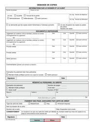 Forme SJ-1079 Demande De Copies - Quebec, Canada (French), Page 2