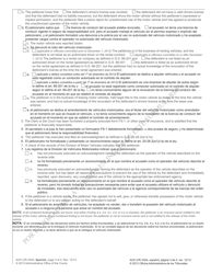 Form AOC-CR-332A Order on Non-defendant Owner's Petition/Application for Release of Seized Motor Vehicle - Impaired Driving - North Carolina (English/Spanish), Page 3
