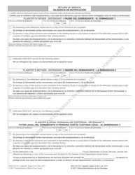 Form AOC-CV-121 Civil Summons in Action by Underage Person for Authorization to Marry - North Carolina (English/Spanish), Page 2