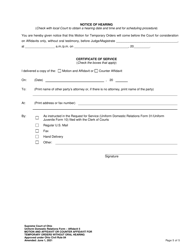 Affidavit 5 Motion and Affidavit or Counter Affidavit for Temporary Orders Without Oral Hearing - Ohio, Page 5